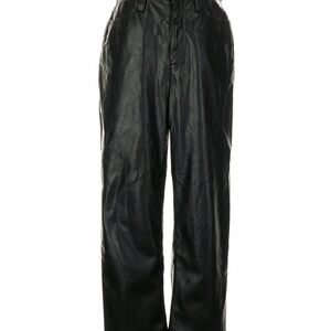 Madewell Women’s Faux Leather Relaxed Black Pants